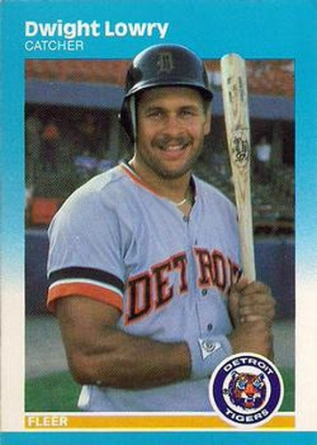 #157 Dwight Lowry - Detroit Tigers - 1987 Fleer Baseball