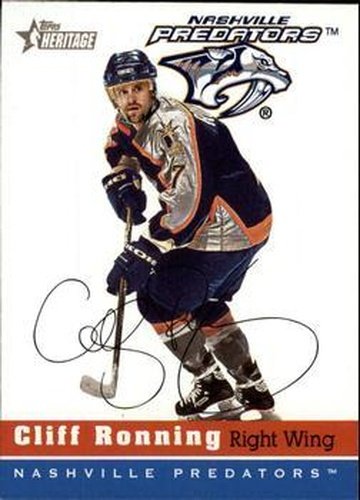 #157 Cliff Ronning - Nashville Predators - 2000-01 Topps Heritage Hockey