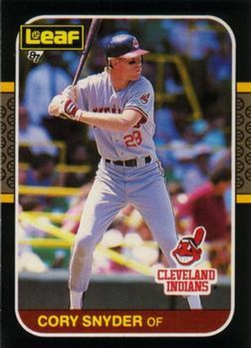 #157 Cory Snyder - Cleveland Indians - 1987 Leaf Baseball