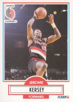 #157 Jerome Kersey - Portland Trail Blazers - 1990-91 Fleer Basketball