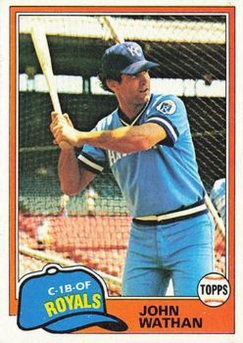 #157 John Wathan - Kansas City Royals - 1981 Topps Baseball