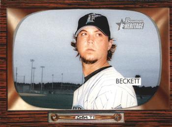 #157 Josh Beckett - Florida Marlins - 2004 Bowman Heritage Baseball