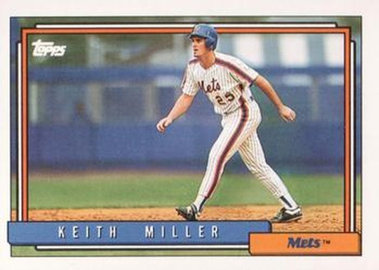 #157 Keith Miller - New York Mets - 1992 Topps Baseball