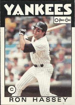 #157 Ron Hassey - New York Yankees - 1986 O-Pee-Chee Baseball