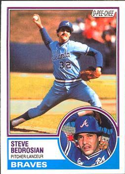 #157 Steve Bedrosian - Atlanta Braves - 1983 O-Pee-Chee Baseball