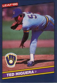 #157 Ted Higuera - Milwaukee Brewers - 1986 Leaf Baseball