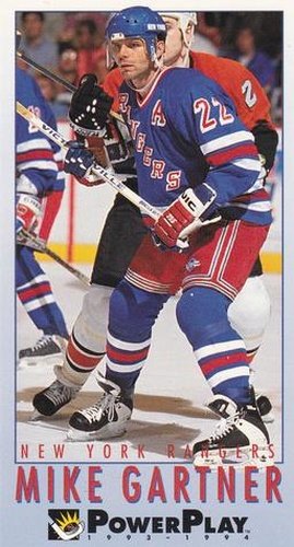 #157 Mike Gartner - New York Rangers - 1993-94 Fleer PowerPlay Hockey