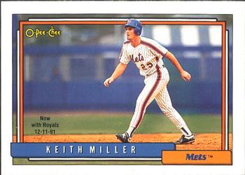 #157 Keith Miller - Kansas City Royals - 1992 O-Pee-Chee Baseball