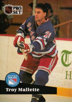#157 Troy Mallette - 1991-92 Pro Set Hockey