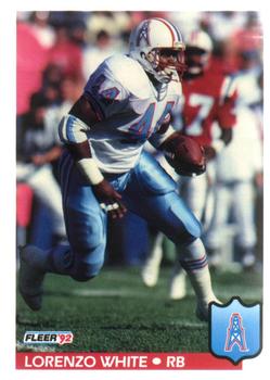 #157 Lorenzo White - Houston Oilers - 1992 Fleer Football