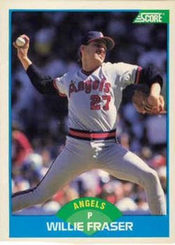 #157 Willie Fraser - California Angels - 1989 Score Baseball