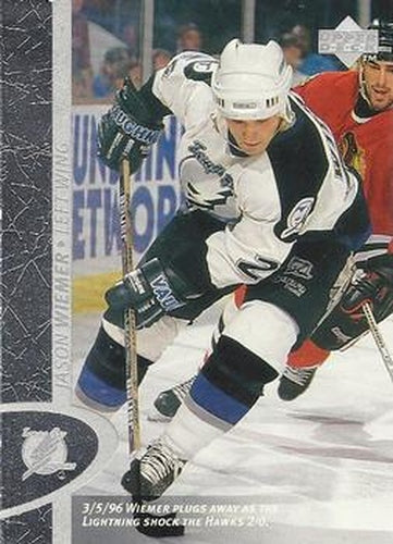 #157 Jason Wiemer - Tampa Bay Lightning - 1996-97 Upper Deck Hockey