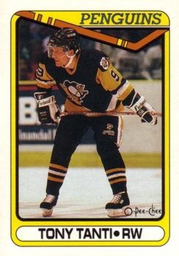 #157 Tony Tanti - Pittsburgh Penguins - 1990-91 O-Pee-Chee Hockey