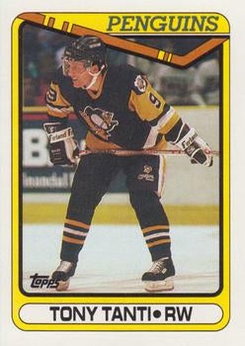 #157 Tony Tanti - Pittsburgh Penguins - 1990-91 Topps Hockey