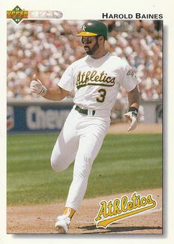 #158 Harold Baines - Oakland Athletics - 1992 Upper Deck Baseball
