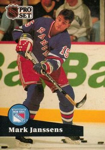 #158 Mark Janssens - 1991-92 Pro Set Hockey