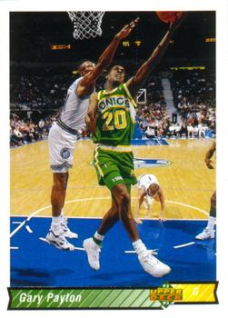 #158 Gary Payton - Seattle SuperSonics - 1992-93 Upper Deck Basketball