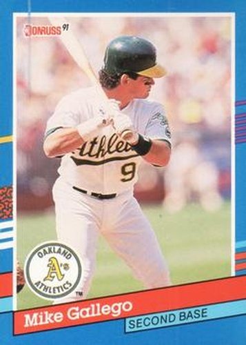 #158 Mike Gallego - Oakland Athletics - 1991 Donruss Baseball