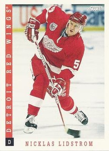 #158 Nicklas Lidstrom - Detroit Red Wings - 1993-94 Score Canadian Hockey