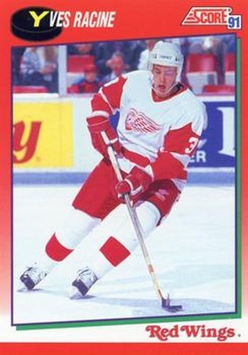 #158 Yves Racine - Detroit Red Wings - 1991-92 Score Canadian Hockey