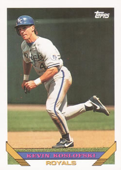 #158 Kevin Koslofski - Kansas City Royals - 1993 Topps Baseball