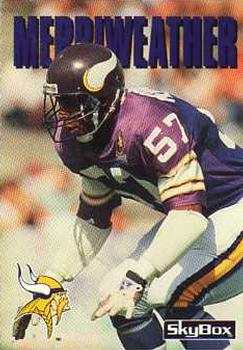 #158 Mike Merriweather - Minnesota Vikings - 1992 SkyBox Impact Football