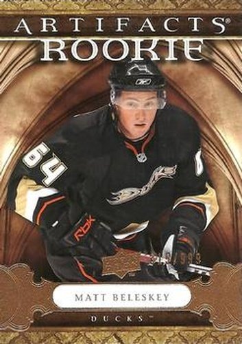 #158 Matt Beleskey - Anaheim Ducks - 2009-10 Upper Deck Artifacts Hockey