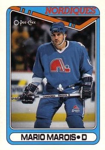 #158 Mario Marois - Quebec Nordiques - 1990-91 O-Pee-Chee Hockey
