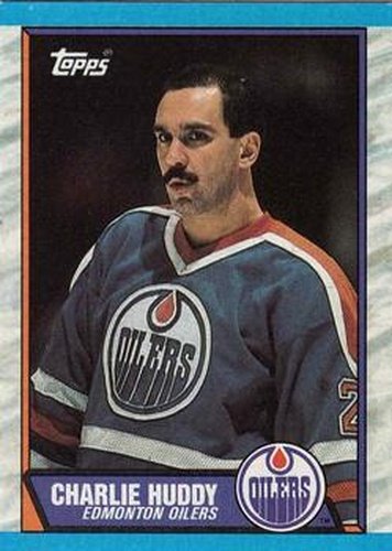 #158 Charlie Huddy - Edmonton Oilers - 1989-90 Topps Hockey