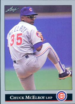 #158 Chuck McElroy - Chicago Cubs - 1992 Leaf Baseball