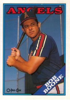 #158 Bob Boone - California Angels - 1988 O-Pee-Chee Baseball