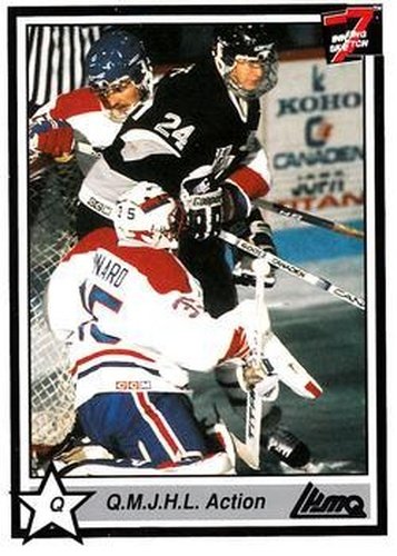 #158 QMJHL Action - 1990-91 7th Inning Sketch QMJHL Hockey