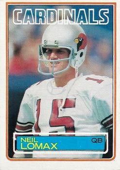 #158 Neil Lomax - St. Louis Cardinals - 1983 Topps Football