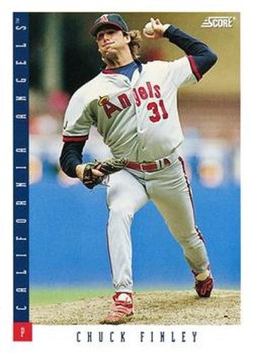 #158 Chuck Finley - California Angels - 1993 Score Baseball