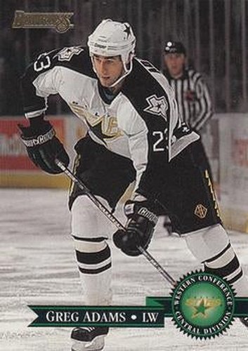 #158 Greg Adams - Dallas Stars - 1995-96 Donruss Hockey