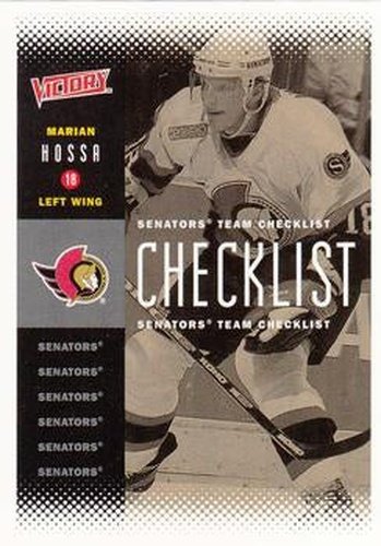 #158 Marian Hossa - Ottawa Senators - 2000-01 Upper Deck Victory Hockey