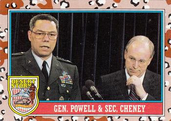 #158 Gen. Powell & Sec. Cheney - 1991 Topps Desert Storm