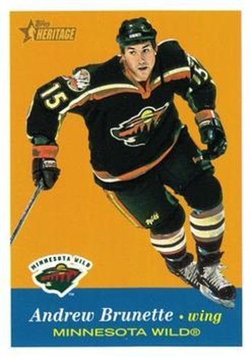 #158 Andrew Brunette - Minnesota Wild - 2001-02 Topps Heritage Hockey