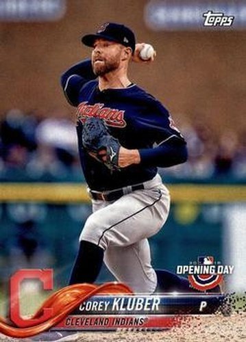#158 Corey Kluber - Cleveland Indians - 2018 Topps Opening Day Baseball