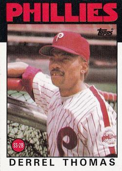 #158 Derrel Thomas - Philadelphia Phillies - 1986 Topps Baseball