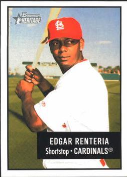 #158 Edgar Renteria - St. Louis Cardinals - 2003 Bowman Heritage Baseball
