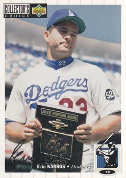 #158 Eric Karros - Los Angeles Dodgers - 1994 Collector's Choice Baseball