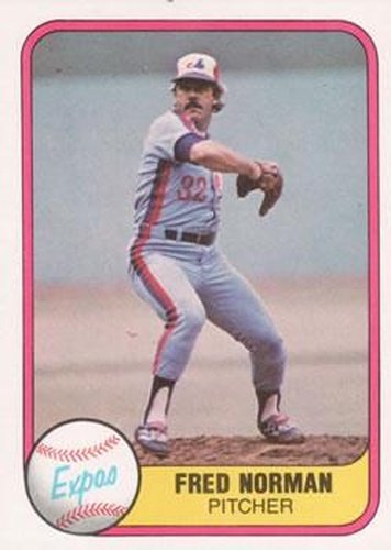 #158 Fred Norman - Montreal Expos - 1981 Fleer Baseball