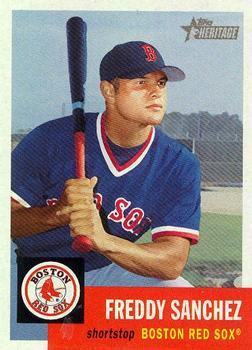 #158 Freddy Sanchez - Boston Red Sox - 2002 Topps Heritage Baseball