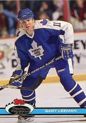 #158 Gary Leeman - Toronto Maple Leafs - 1991-92 Stadium Club Hockey