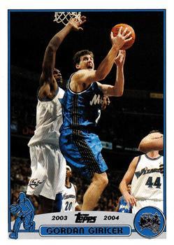 #158 Gordan Giricek - Orlando Magic - 2003-04 Topps Basketball