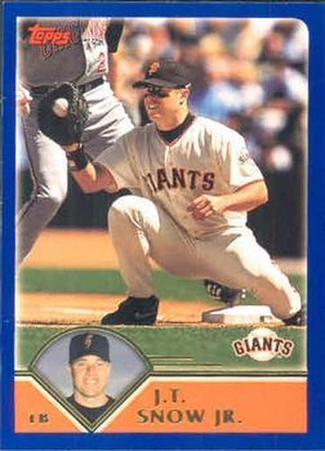 #158 J.T. Snow Jr. - San Francisco Giants - 2003 Topps Baseball