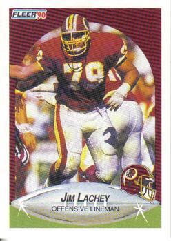 #158 Jim Lachey - Washington Redskins - 1990 Fleer Football