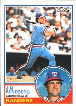 #158 Jim Sundberg - Texas Rangers - 1983 O-Pee-Chee Baseball