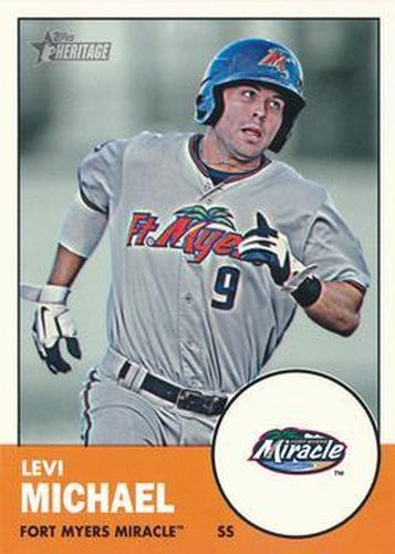 #158 Levi Michael - Fort Myers Miracle - 2012 Topps Heritage Minor League Baseball